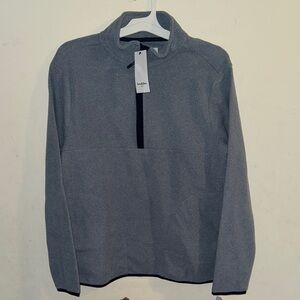 Goodfellow & Co Light Gray Zip-Up Fleece Sweater